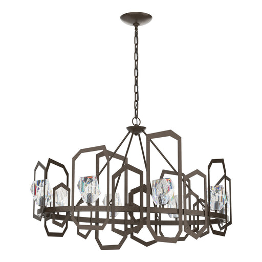 Gatsby Eight Light Chandelier Bronze