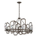 Hubbardton Forge - 105020-SKT-05-CR - Eight Light Chandelier - Gatsby - Bronze