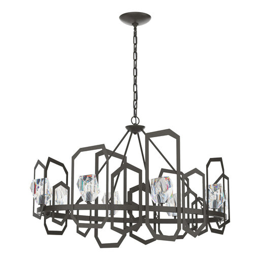 Gatsby Eight Light Chandelier Dark Smoke