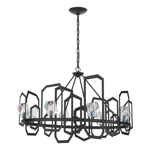Gatsby Eight Light Chandelier Black