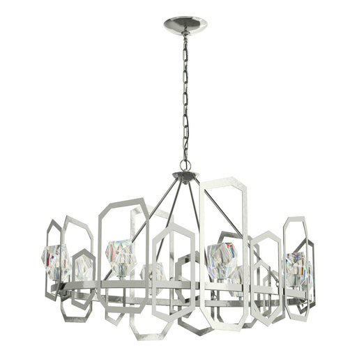 Gatsby Eight Light Chandelier Sterling