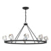 Hubbardton Forge - 105021-SKT-10-CR - Eight Light Chandelier - Gatsby - Black