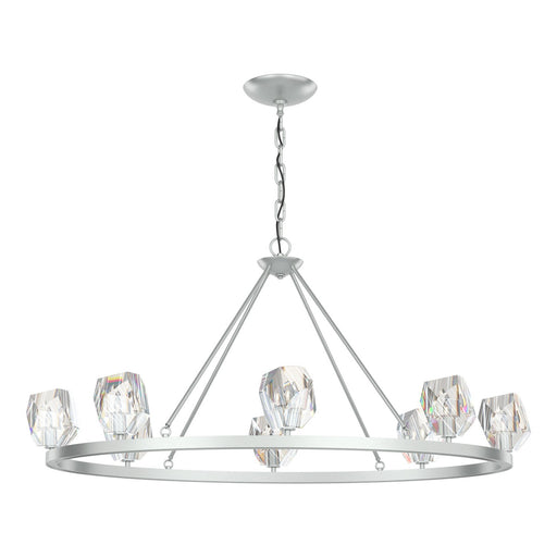 Gatsby Eight Light Chandelier Vintage Platinum