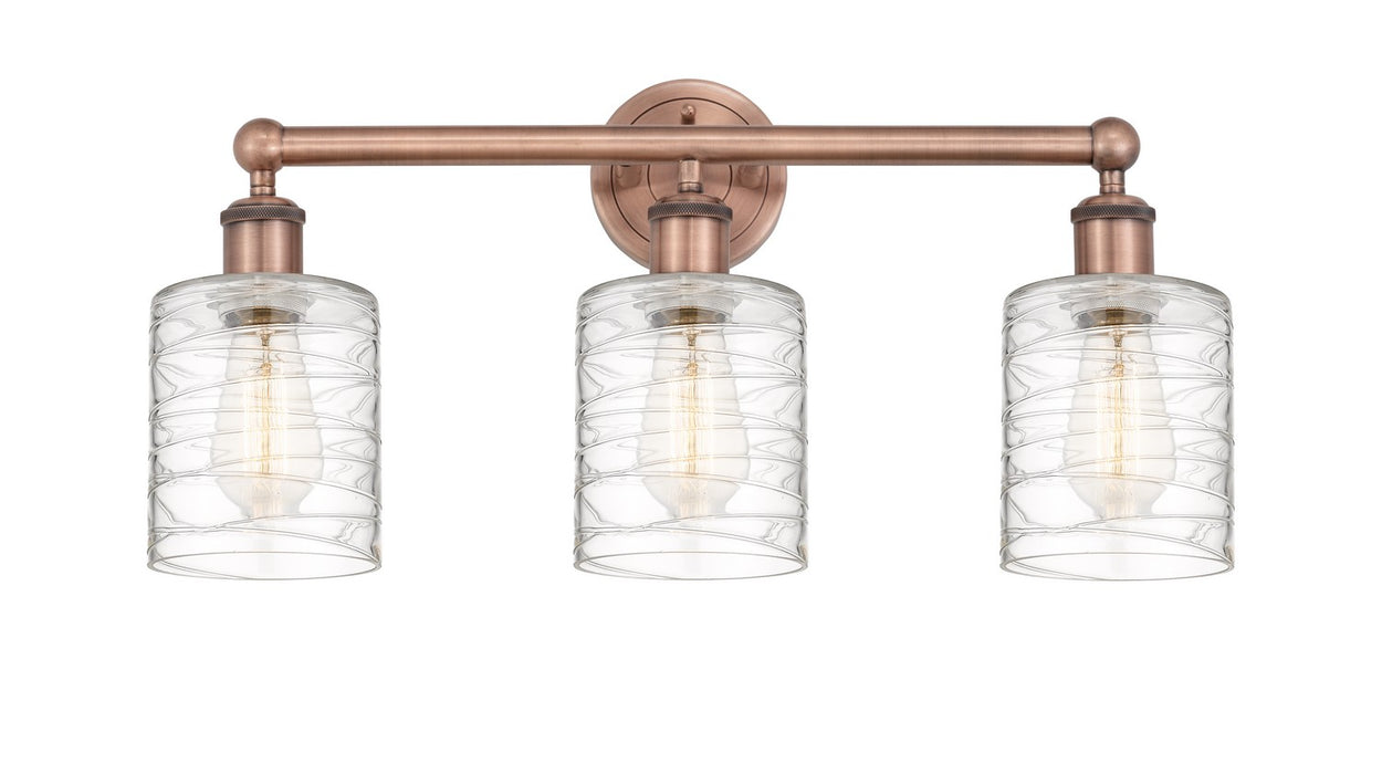 Innovations - 616-3W-AC-G1113 - Three Light Bath Vanity - Edison - Antique Copper