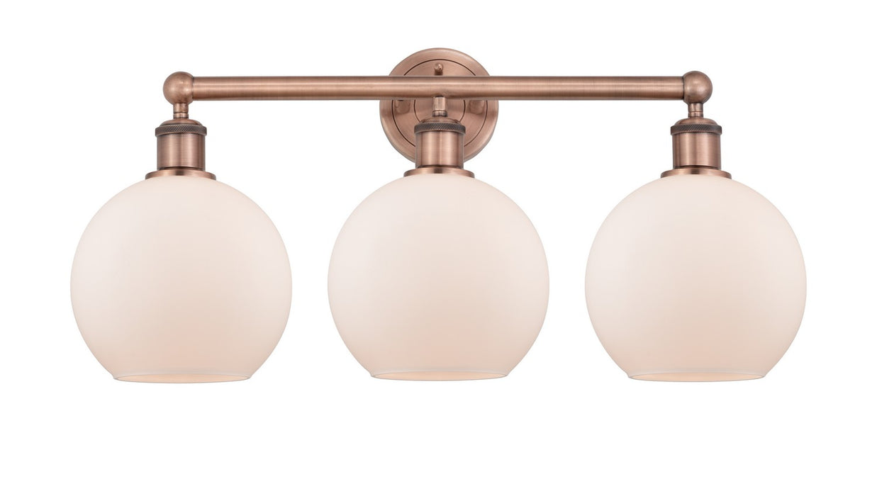 Innovations - 616-3W-AC-G121-8 - Three Light Bath Vanity - Downtown Urban - Antique Copper