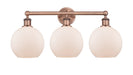 Innovations - 616-3W-AC-G121-8 - Three Light Bath Vanity - Downtown Urban - Antique Copper