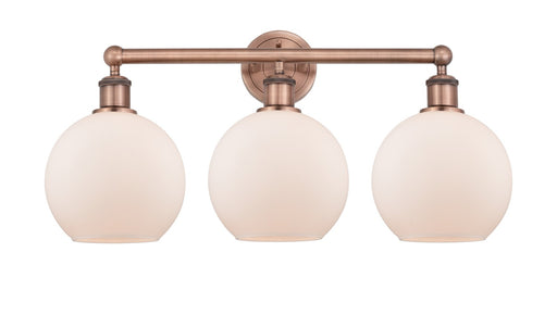 Innovations - 616-3W-AC-G121-8 - Three Light Bath Vanity - Downtown Urban - Antique Copper