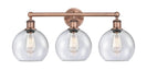 Innovations - 616-3W-AC-G124-8 - Three Light Bath Vanity - Downtown Urban - Antique Copper