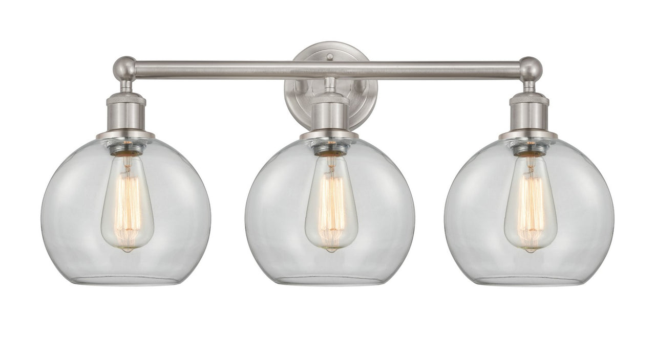 Innovations - 616-3W-SN-G122-8 - Three Light Bath Vanity - Downtown Urban - Satin Nickel