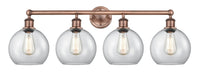 Innovations - 616-4W-AC-G122-8 - Four Light Bath Vanity - Downtown Urban - Antique Copper