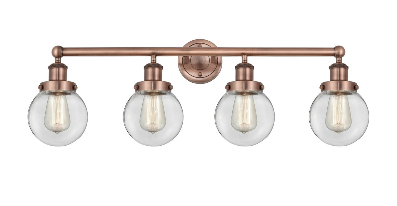 Innovations - 616-4W-AC-G202-6 - Four Light Bath Vanity - Edison - Antique Copper