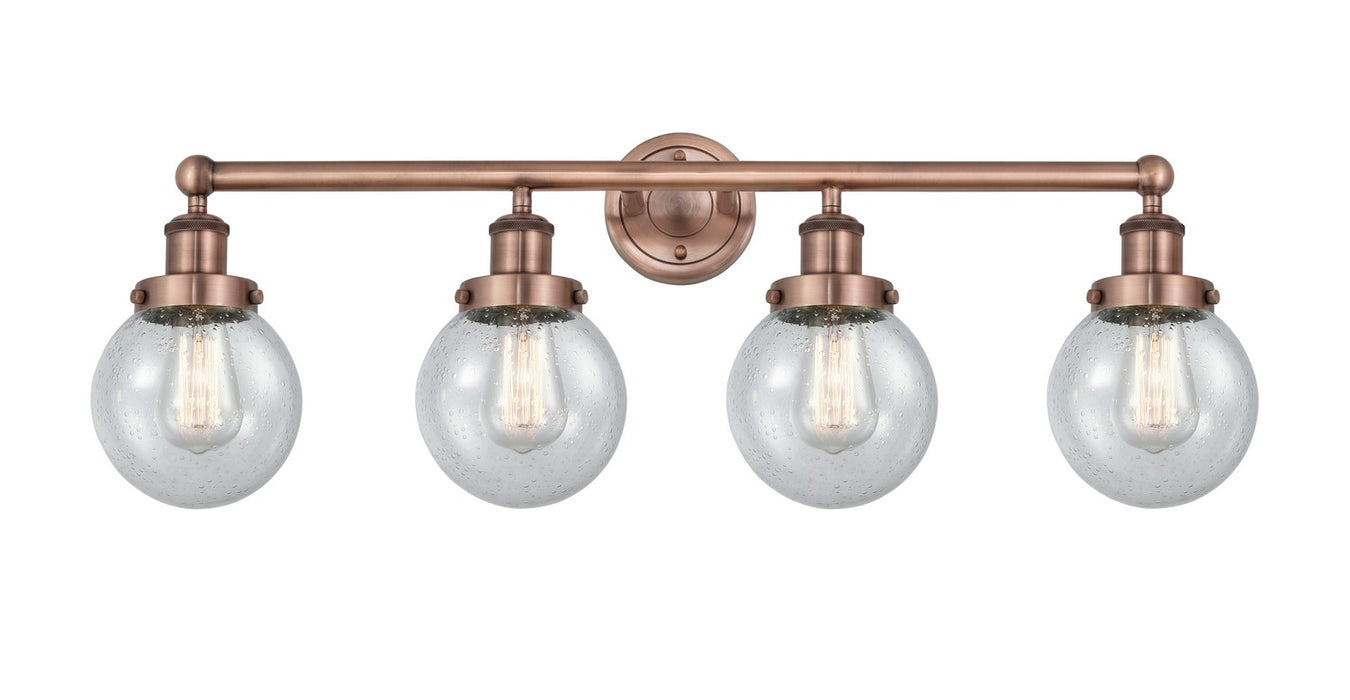 Innovations - 616-4W-AC-G204-6 - Four Light Bath Vanity - Edison - Antique Copper