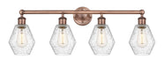 Innovations - 616-4W-AC-G654-6 - Four Light Bath Vanity - Edison - Antique Copper