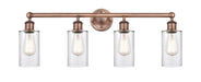 Innovations - 616-4W-AC-G802 - Four Light Bath Vanity - Edison - Antique Copper