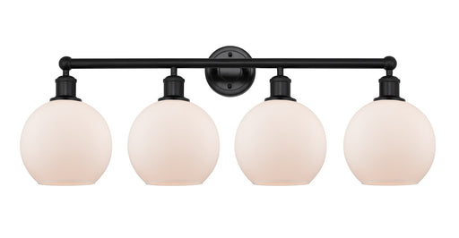 Edison Four Light Bath Vanity Matte Black