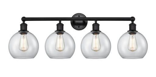 Edison Four Light Bath Vanity Matte Black