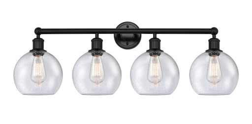 Edison Four Light Bath Vanity Matte Black