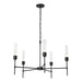 Hubbardton Forge - 105045-SKT-10-ZM0611 - Five Light Chandelier - Vela - Black