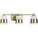 Progress Lighting - P300444-163 - Three Light Bath - Haven - Vintage Brass