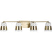 Progress Lighting - P300445-163 - Four Light Bath - Haven - Vintage Brass