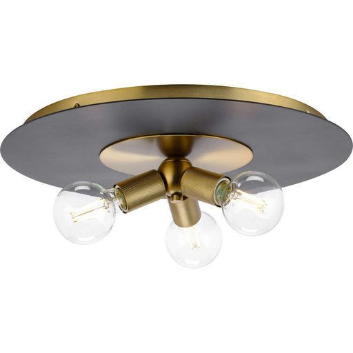 Trimble Three Light Flush Mount Brushed Bronze
