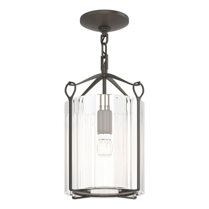 Hubbardton Forge - 121140-SKT-07-ZM0137 - One Light Semi-Flush Mount - Bow - Dark Smoke