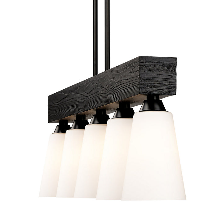 Golden - 1830-LP BLK-OP - Five Light Linear Pendant - Neela - Matte Black