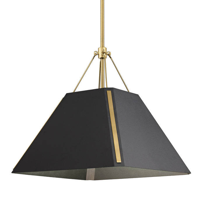 Golden - 3879-M BCB-NB - One Light Pendant - Ranik - Brushed Champagne Brass