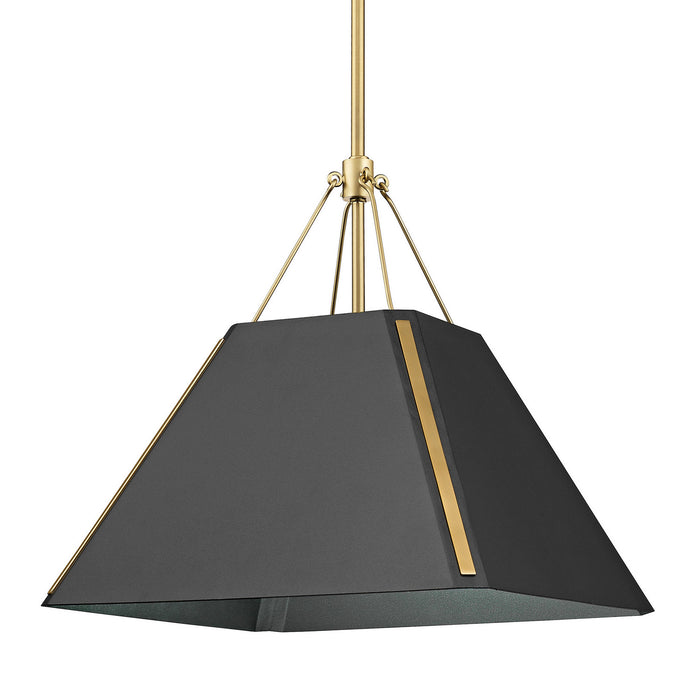 Golden - 3879-M BCB-NB - One Light Pendant - Ranik - Brushed Champagne Brass