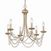 Golden - 7646-6 GA - Six Light Chandelier - Serafina - Golden Aura