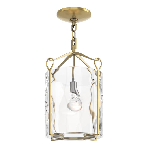 Bow One Light Semi-Flush Mount Modern Brass