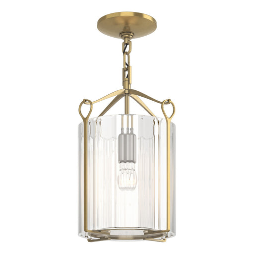 Bow One Light Semi-Flush Mount Modern Brass