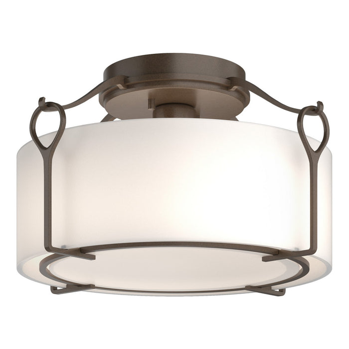 Hubbardton Forge - 121142-SKT-05-GG0218 - One Light Semi-Flush Mount - Bow - Bronze