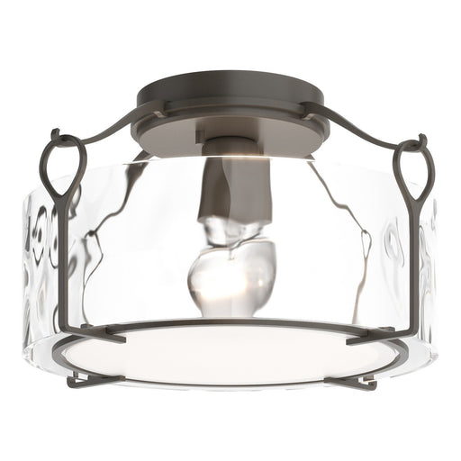 Bow One Light Semi-Flush Mount Dark Smoke