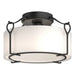 Hubbardton Forge - 121142-SKT-10-GG0218 - One Light Semi-Flush Mount - Bow - Black