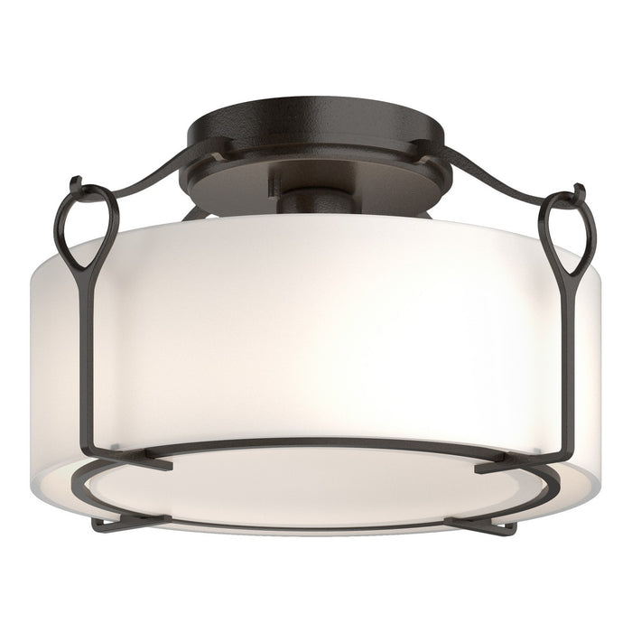 Hubbardton Forge - 121142-SKT-14-GG0218 - One Light Semi-Flush Mount - Bow - Oil Rubbed Bronze
