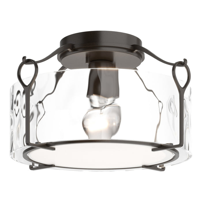 Hubbardton Forge - 121142-SKT-14-LL0218 - One Light Semi-Flush Mount - Bow - Oil Rubbed Bronze