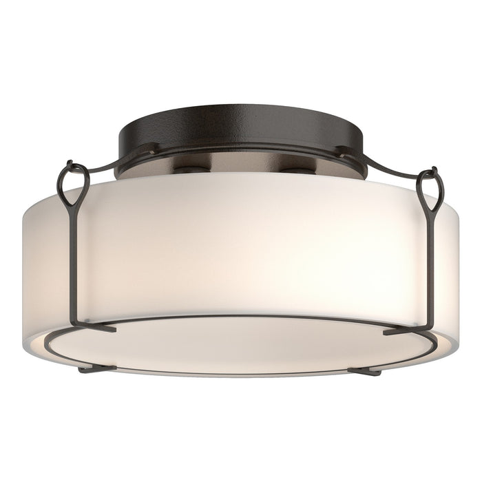 Hubbardton Forge - 121145-SKT-14-GG0216 - Four Light Semi-Flush Mount - Bow - Oil Rubbed Bronze