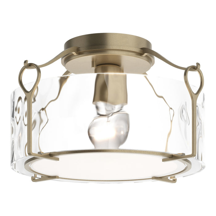Hubbardton Forge - 121142-SKT-84-LL0218 - One Light Semi-Flush Mount - Bow - Soft Gold