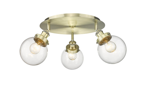 Downtown Urban Three Light Flush Mount