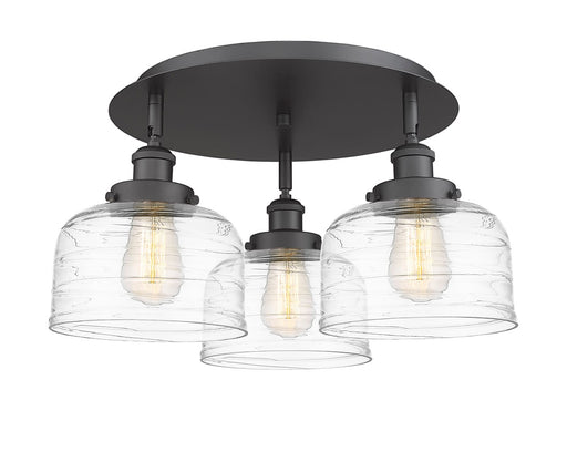 Downtown Urban Three Light Flush Mount