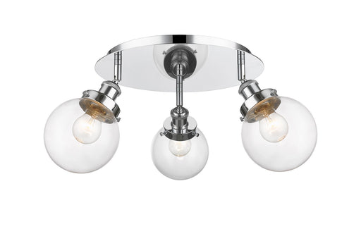 Downtown Urban Three Light Flush Mount