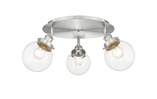 Downtown Urban Three Light Flush Mount