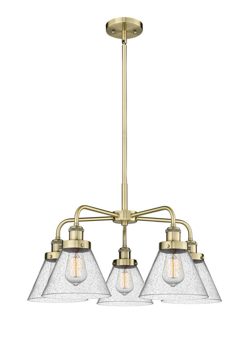 Innovations - 916-5CR-AB-G44 - Five Light Chandelier - Downtown Urban - Antique Brass