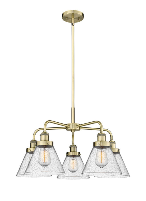 Innovations - 916-5CR-AB-G44 - Five Light Chandelier - Downtown Urban - Antique Brass