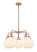 Innovations - 916-5CR-AC-G201-8 - Five Light Chandelier - Downtown Urban - Antique Copper