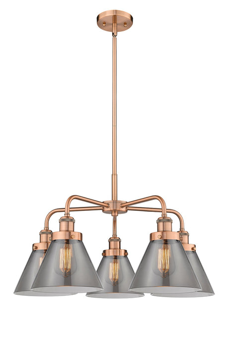 Innovations - 916-5CR-AC-G43 - Five Light Chandelier - Downtown Urban - Antique Copper