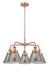 Innovations - 916-5CR-AC-G43 - Five Light Chandelier - Downtown Urban - Antique Copper