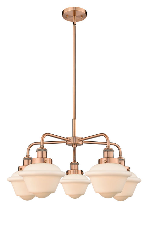 Innovations - 916-5CR-AC-G531 - Five Light Chandelier - Downtown Urban - Antique Copper