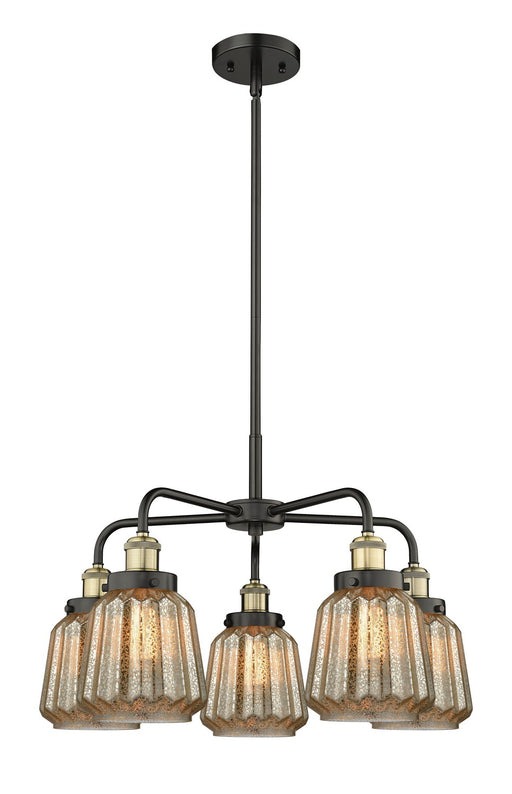 Innovations - 916-5CR-BAB-G146 - Five Light Chandelier - Downtown Urban - Black Antique Brass